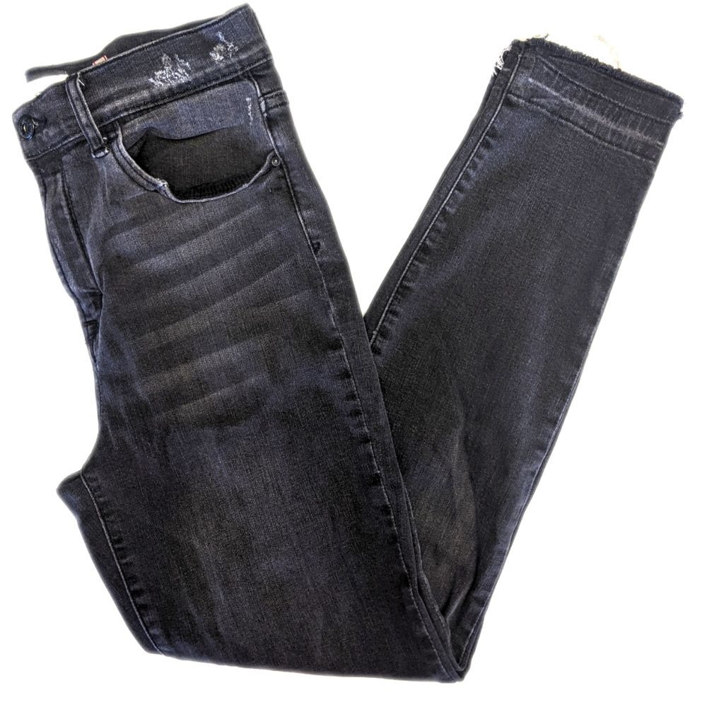 Sneakpeek dark gray wash high rise skinny stretch jeans 9/29